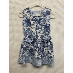 VTG Rachel's Kids Gingham Rose Buttons Cottage Core Dress Girl 4-5 Philippines
